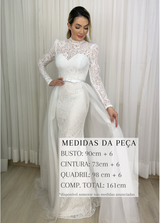 VESTIDO DE NOIVA HELENA 2 EM 1