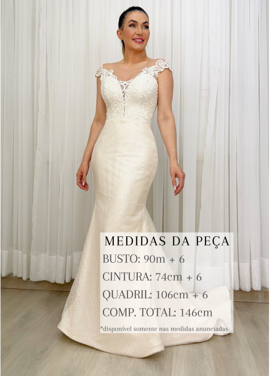 VESTIDO DE NOIVA PRISCILA LONGO