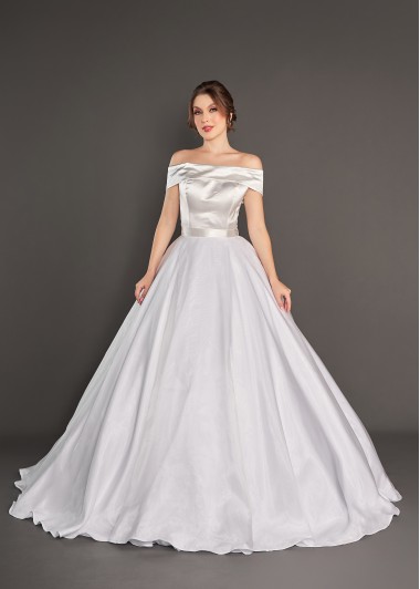 VESTIDO DE NOIVA BRENDA LONGO SOB NUMERAÇÃO