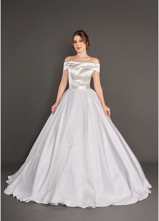 VESTIDO DE NOIVA BRENDA LONGO SOB NUMERAÇÃO