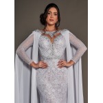 VESTIDO DE NOIVA DESIRÊ LONGO C/ CAPA SOB NUMERAÇÃO