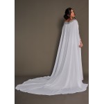 VESTIDO DE NOIVA DESIRÊ LONGO C/ CAPA SOB NUMERAÇÃO
