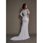 VESTIDO DE NOIVA DESIRÊ LONGO C/ CAPA SOB NUMERAÇÃO