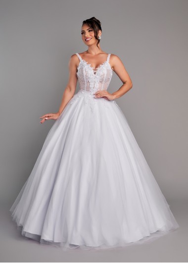 VESTIDO DE NOIVA ALICE LONGO SOB NUMERAÇÃO