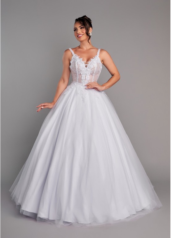 VESTIDO DE NOIVA ALICE LONGO SOB NUMERAÇÃO