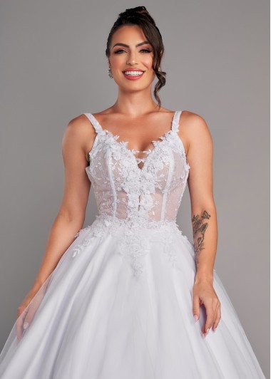 VESTIDO DE NOIVA ALICE LONGO SOB NUMERAÇÃO