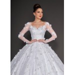 VESTIDO DE NOIVA BELLA LONGO SOB NUMERAÇÃO