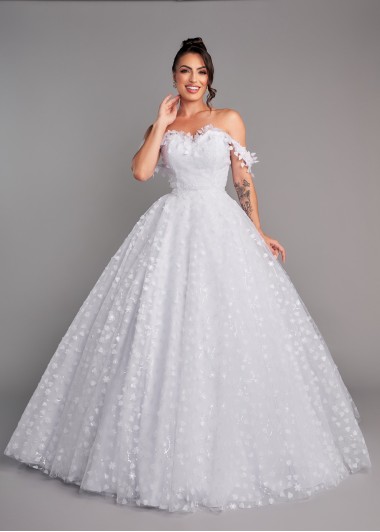 VESTIDO DE NOIVA BIANCA LONGO SOB NUMERAÇÃO