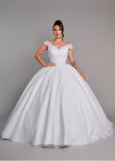 VESTIDO DE NOIVA CAROL LONGO SOB NUMERAÇÃO