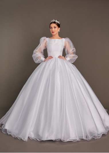 VESTIDO DE NOIVA CLARA LONGO SOB NUMERAÇÃO