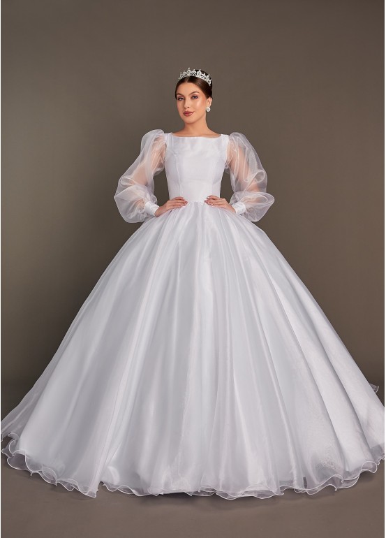 VESTIDO DE NOIVA CLARA LONGO SOB NUMERAÇÃO