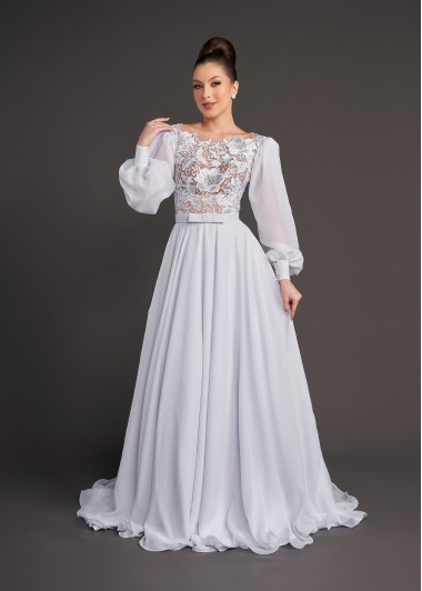 VESTIDO DE NOIVA CRISTINA LONGO SOB NUMERAÇÃO