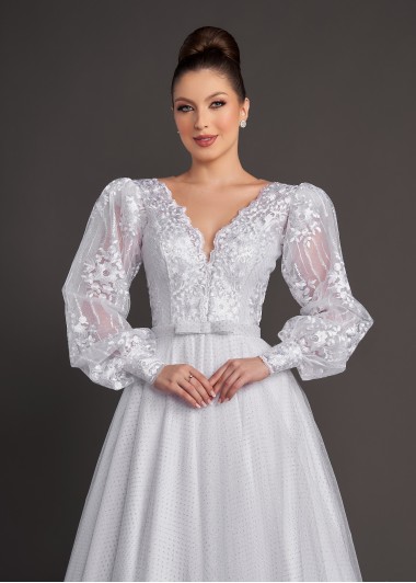VESTIDO DE NOIVA DÁLIA LONGO SOB NUMERAÇÃO