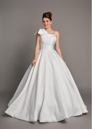 VESTIDO DE NOIVA DIANA LONGO BRANCO SOB NUMERAÇÃO