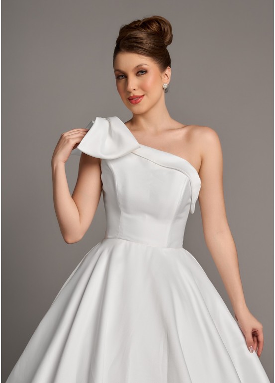 VESTIDO DE NOIVA DIANA LONGO BRANCO SOB NUMERAÇÃO