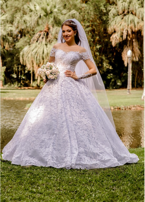 VESTIDO DE NOIVA JENNIFER 2 EM 1 SOB NUMERAÇÃO