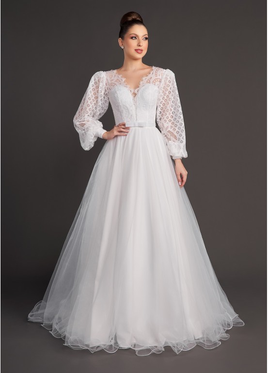 VESTIDO DE NOIVA LAURA LONGO SOB NUMERAÇÃO
