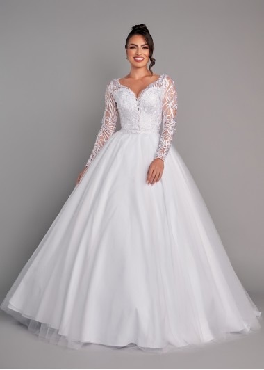 VESTIDO DE NOIVA MARCELA LONGO SOB NUMERAÇÃO