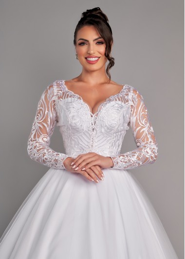 VESTIDO DE NOIVA MARCELA LONGO SOB NUMERAÇÃO