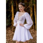 VESTIDO DE NOIVA MILEY 2 EM 1 SOB NUMERAÇÃO