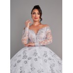VESTIDO DE NOIVA VIRGINIA LONGO SOB NUMERAÇÃO